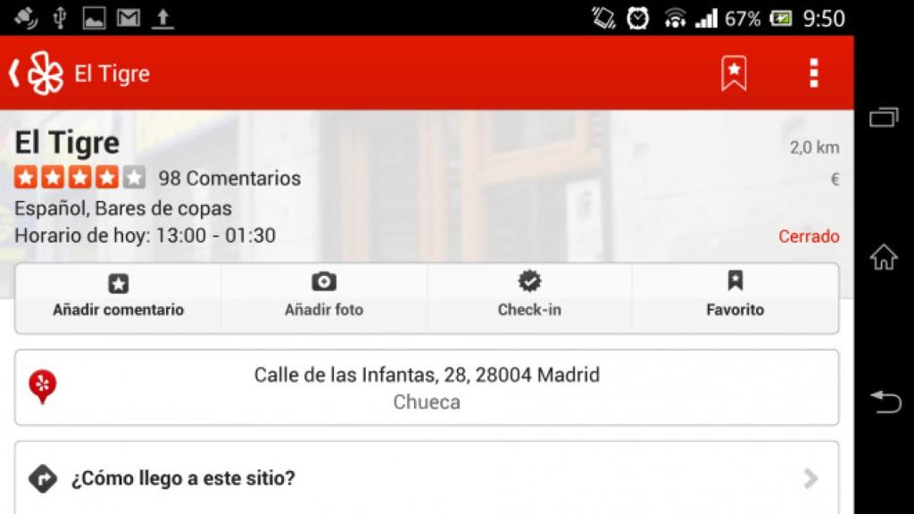 Yelp para Android se actualiza pudiendo comentar directamente desde el móvil