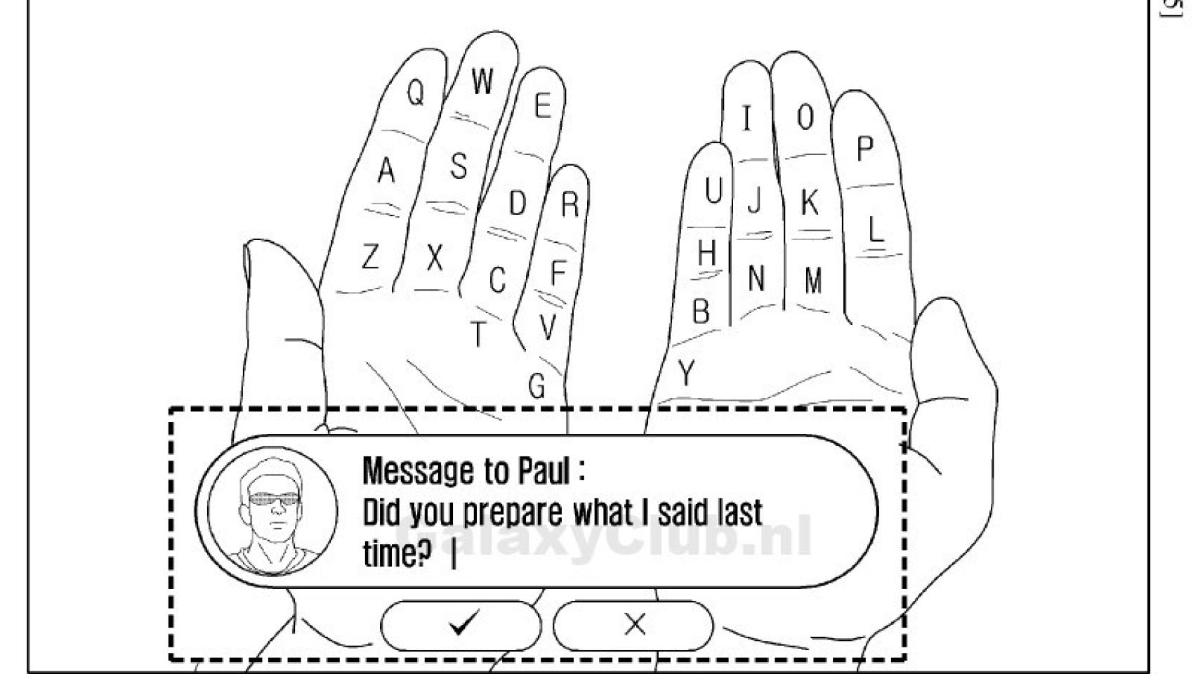 Una patente de Samsung revela un teclado de realidad aumentada que se proyecta en tus manos