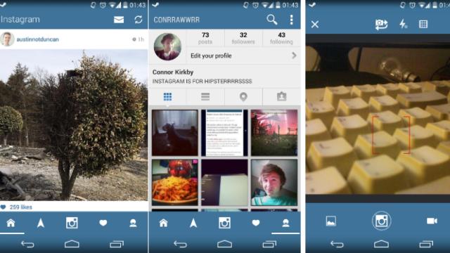 Instagram versión HOLO Android puro, y como debería ser la oficial. Descárgala ya