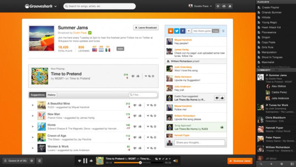 grooveshark broadcast