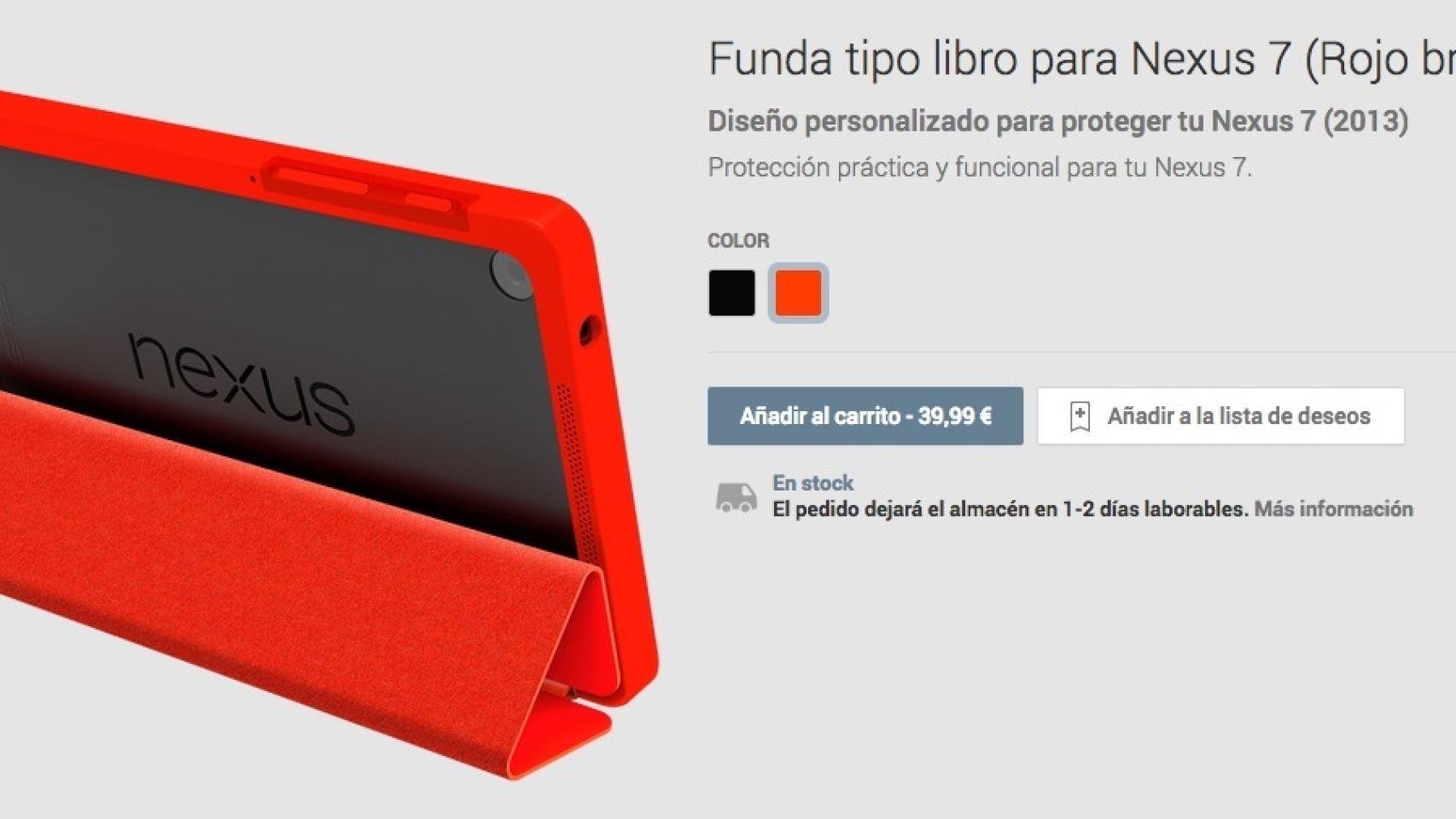 La Funda oficial tipo libro de la Nexus 7 ya disponible en Google Play