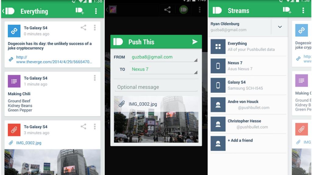 Pushbullet recibe una importante actualización; nueva interfaz, envío a todos los dispositivos y más