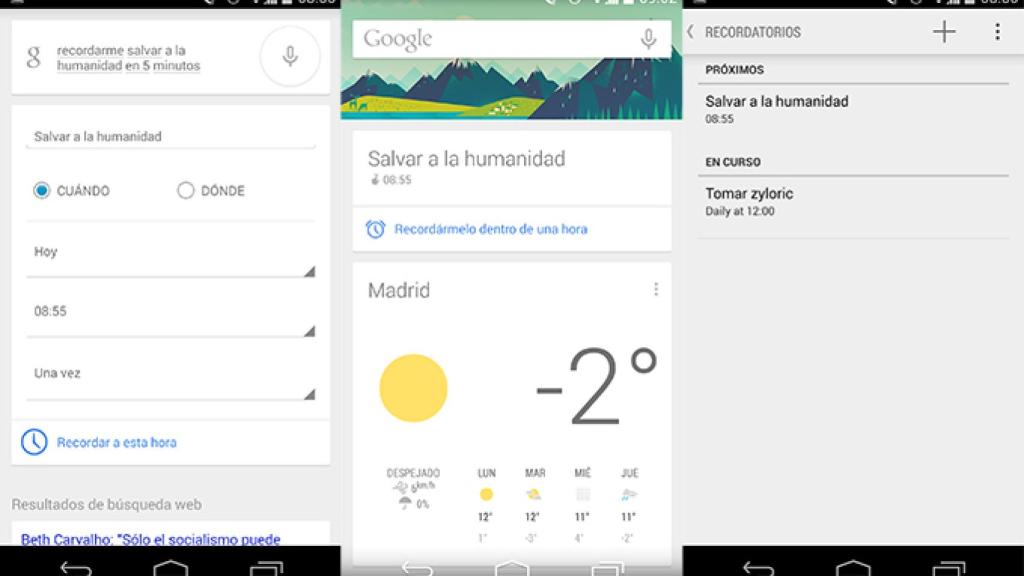 Cómo establecer recordatorios y tareas con Google Now