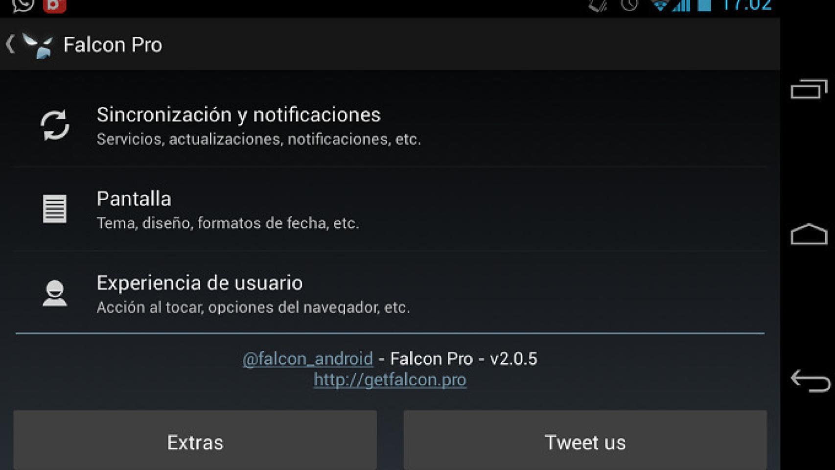 Falcon Pro se actualiza fuera de Google Play: Mejora del modo offline, favoritos y más mejoras