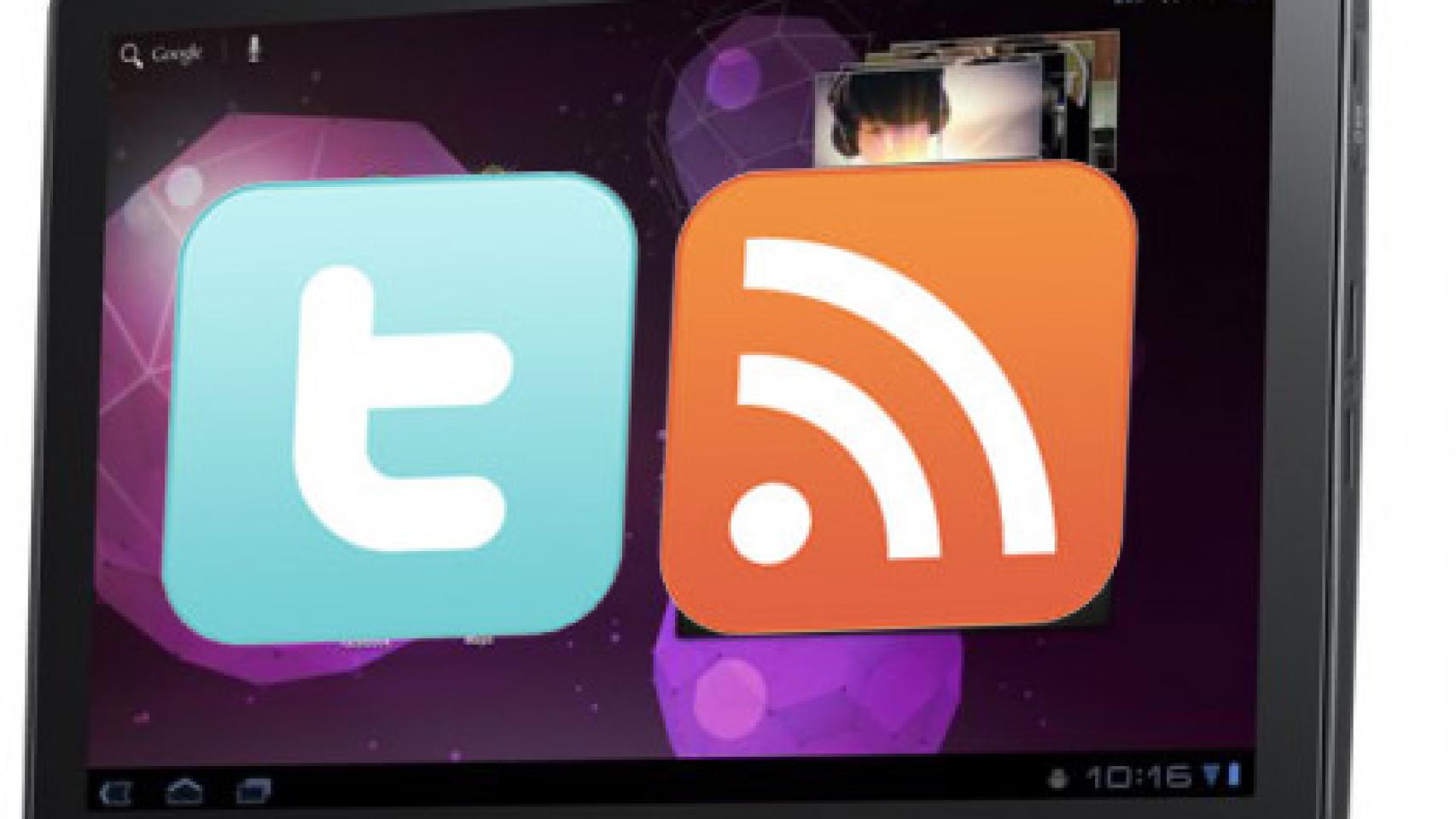 Aplicaciones de Twitter y RSS optimizadas para tablets Android