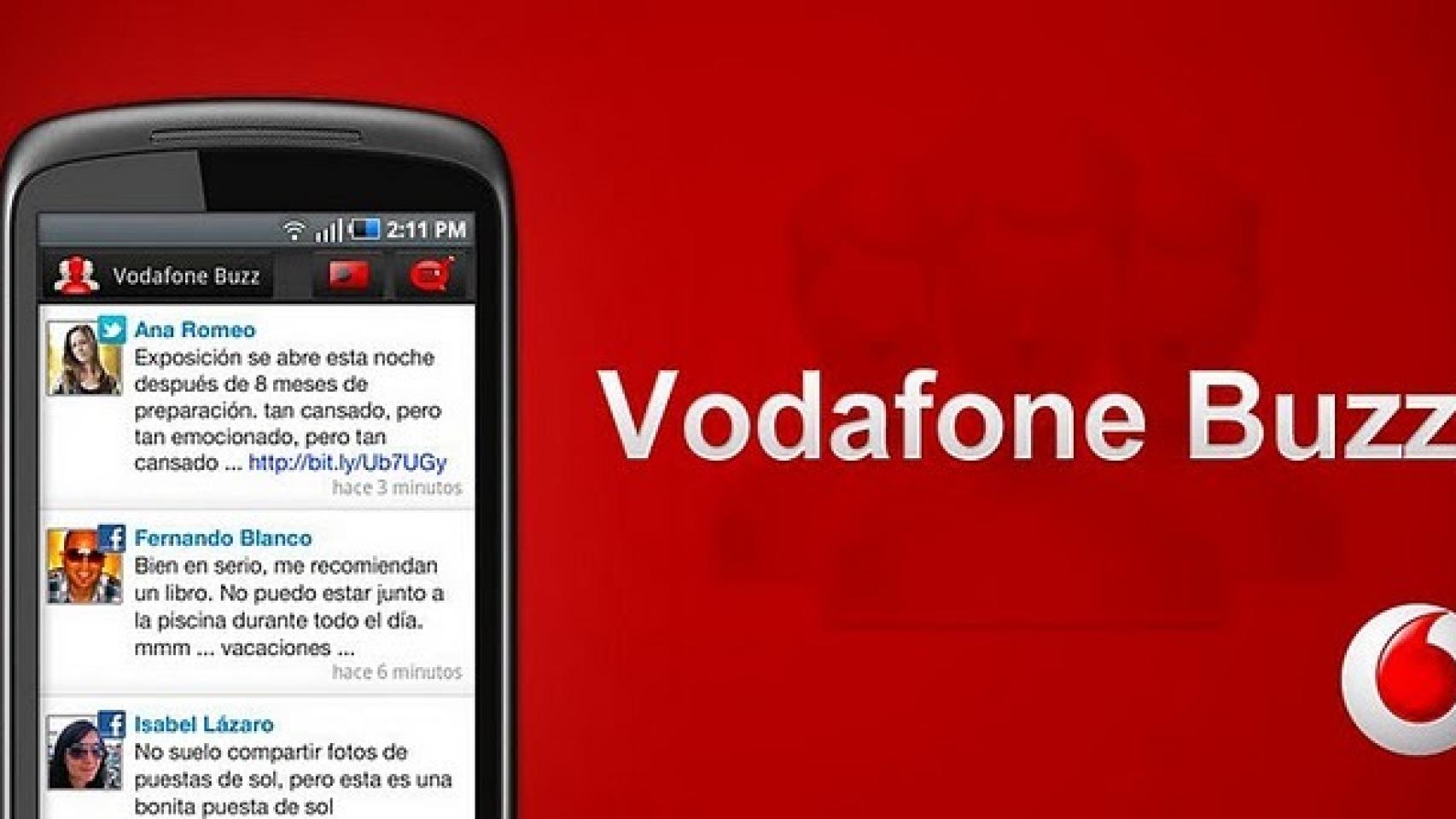 Vodafone presenta Buzz: Twitter, Facebook y RSS en tu móvil ahorrando consumo de datos