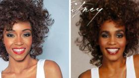 Yaya Dacosta caracterizada como Whitney Houston