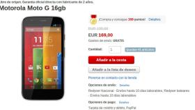 Oferta: Motorola Moto G 16GB a 169€