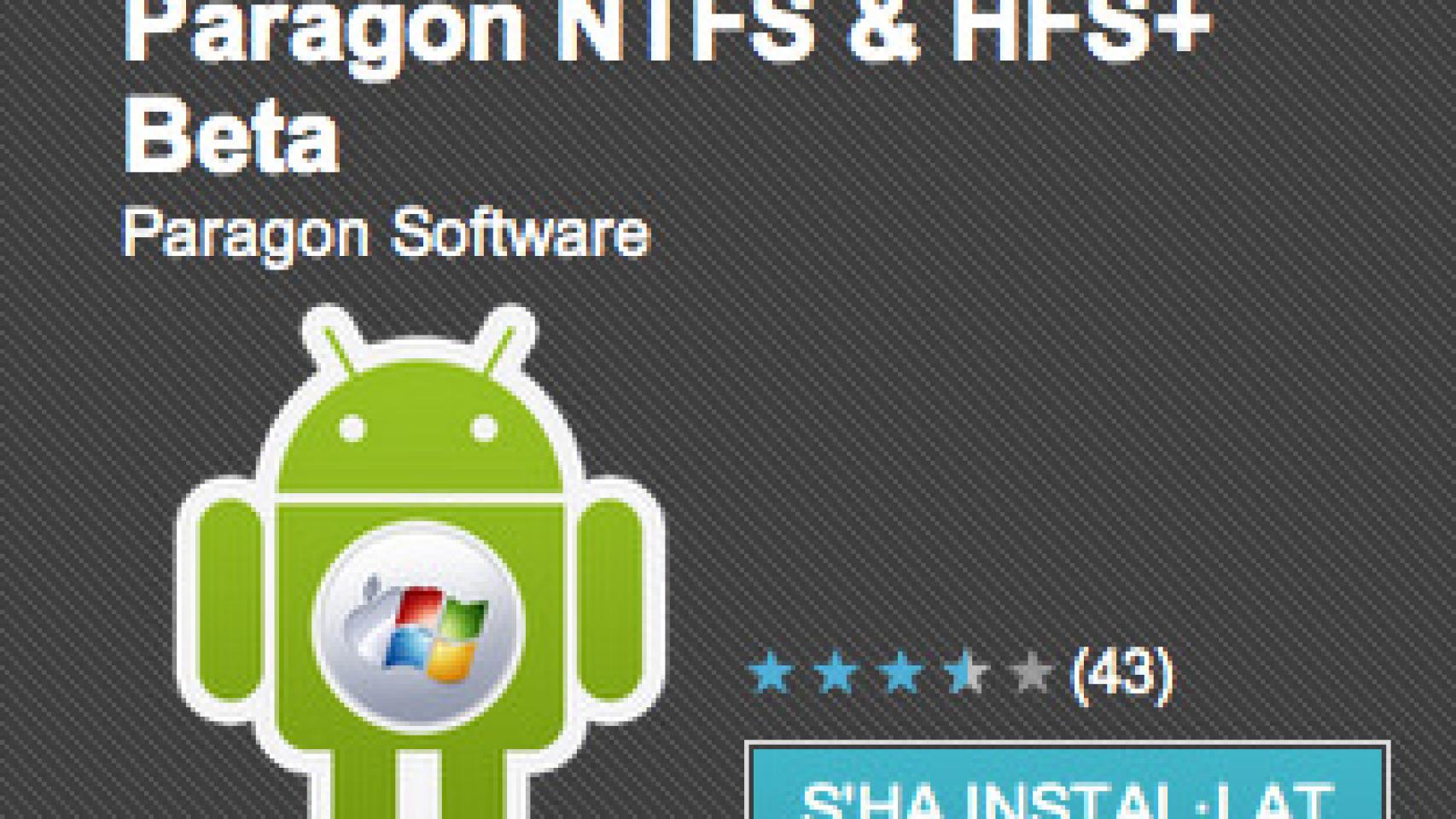 Monta un disco duro externo en tu Android con Paragon