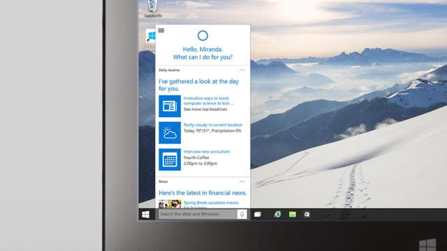 cortana windows 10