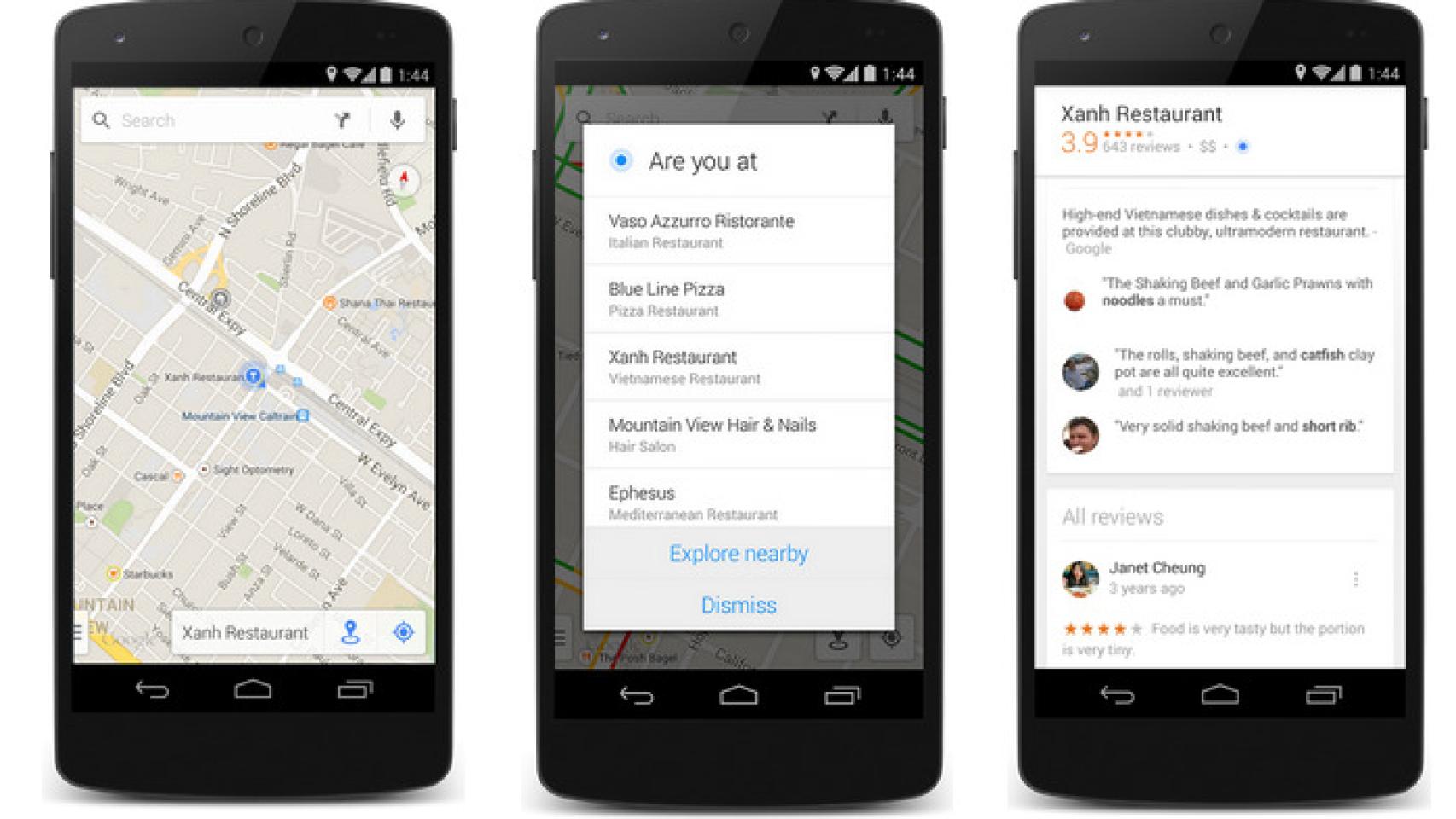 Google Maps añade la función «Explorar Cerca» para competir contra Foursquare