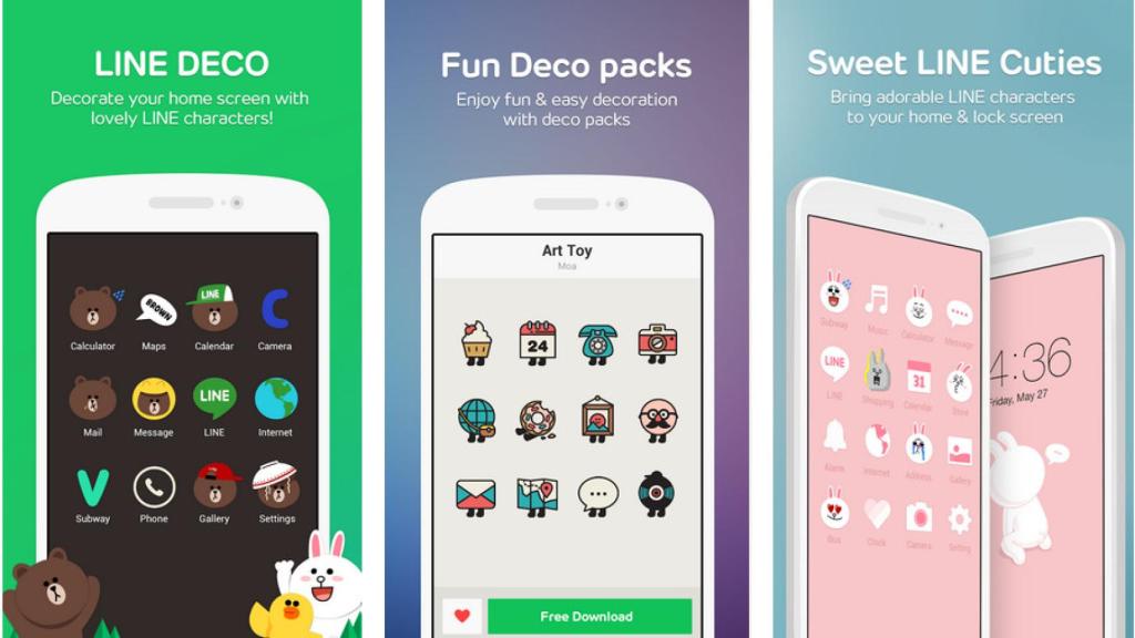 LINE Deco para Android, personaliza tus escritorios con más de 3000 packs de iconos y fondos