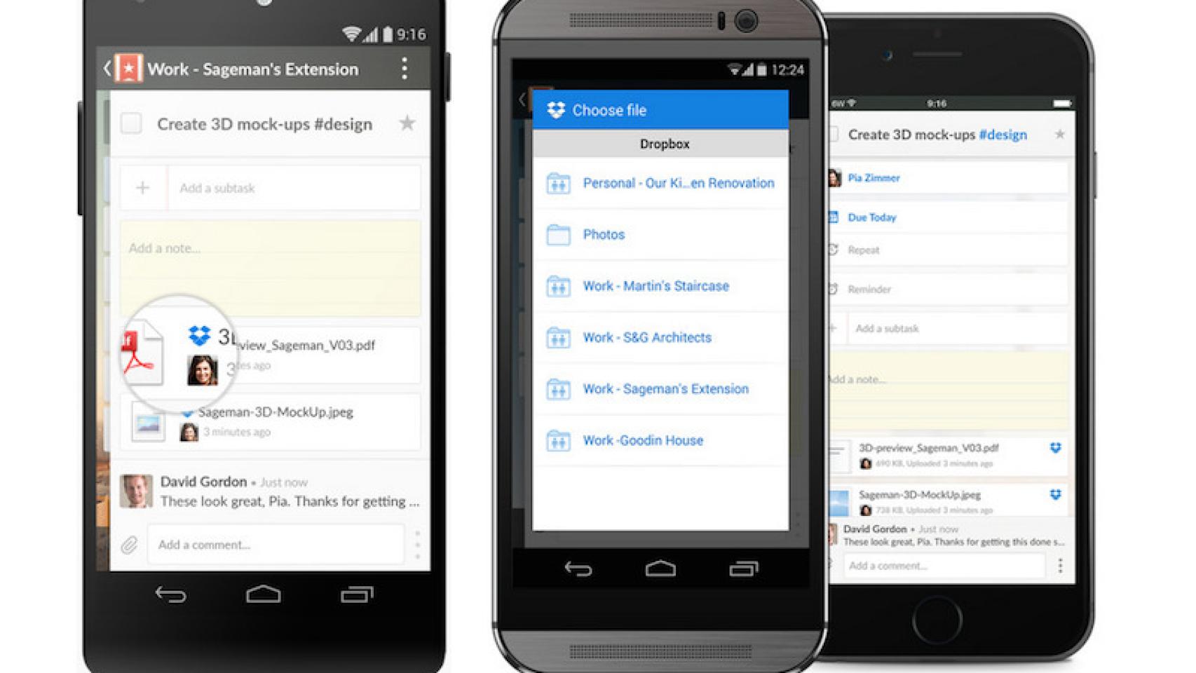 Wunderlist añade integración con Dropbox