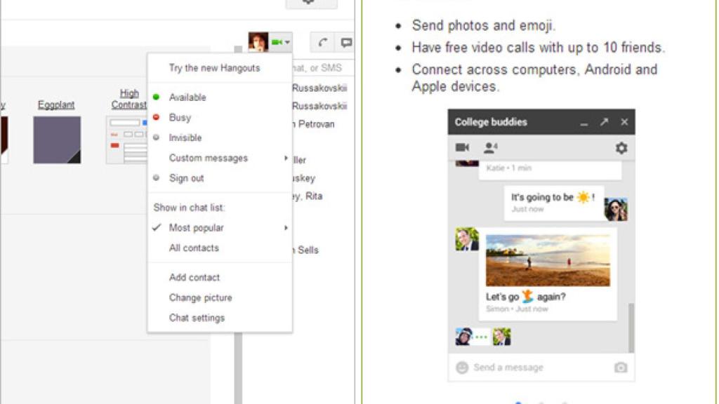 hangouts en gmail