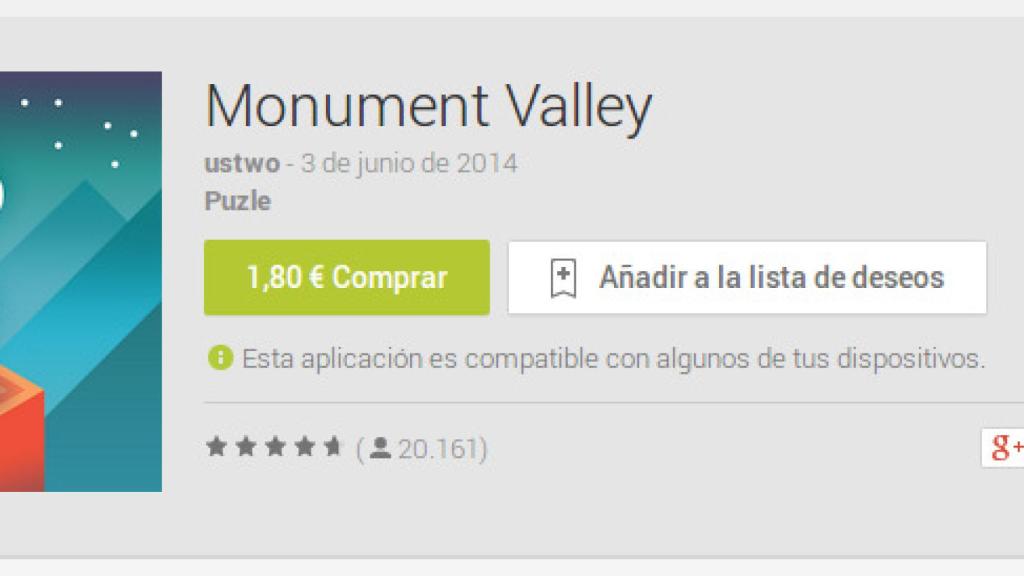 Monument Valley rebajado a 1,80€, el juego para Android más bonito a mitad de precio