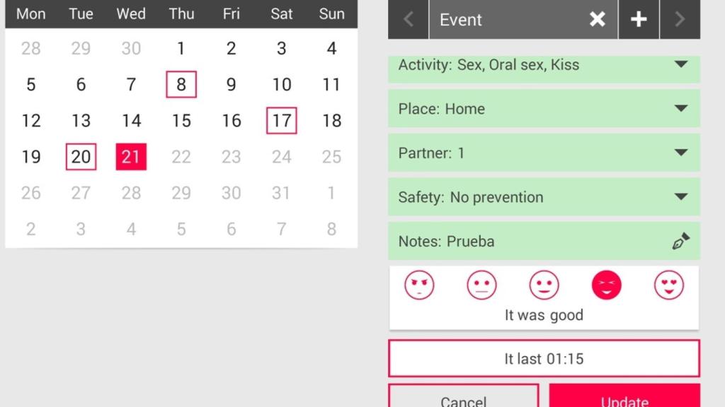 Controla y gestiona tu vida sexual con Track My Sex Life