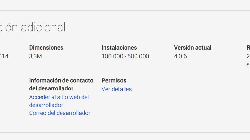 La web de Google Play ya permite ver los permisos de una app sin necesidad de instarlarla