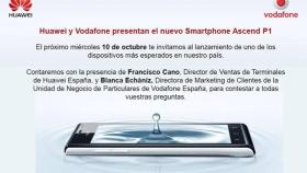 Huawei y Vodafone presentan el Ascend P1 en España