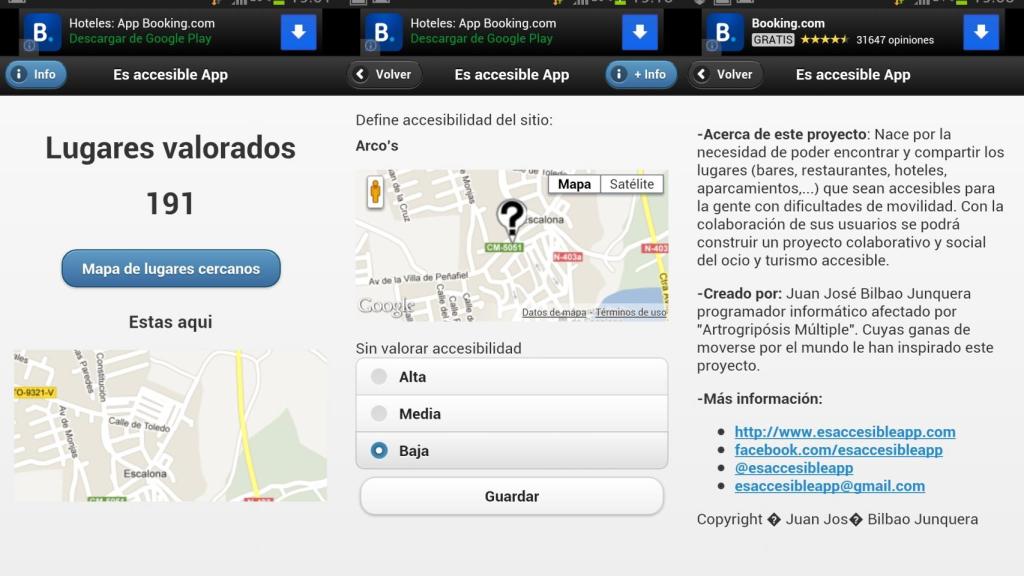 Esaccesible App, una aplicación que nos permite valorar lugares por su accesibilidad