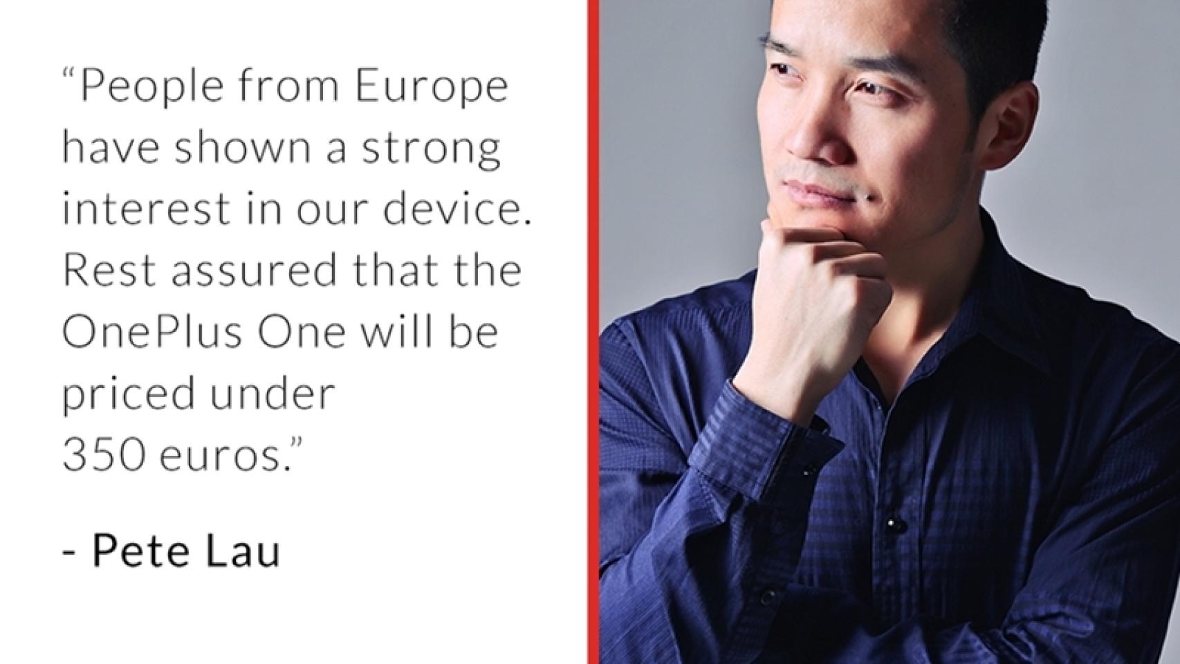El OnePlus One costará menos de 350 euros en Europa, afirma su CEO