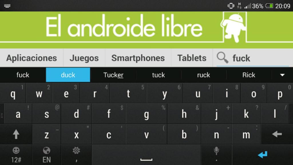 Android y las palabras que su teclado considera ofensivas