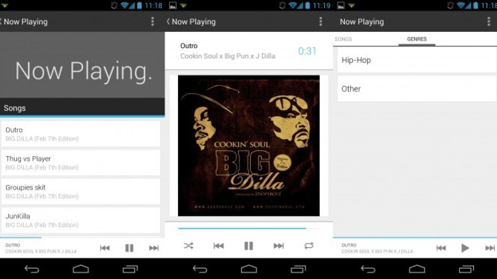 Nowplaying: Un reproductor de música al estilo Google Now