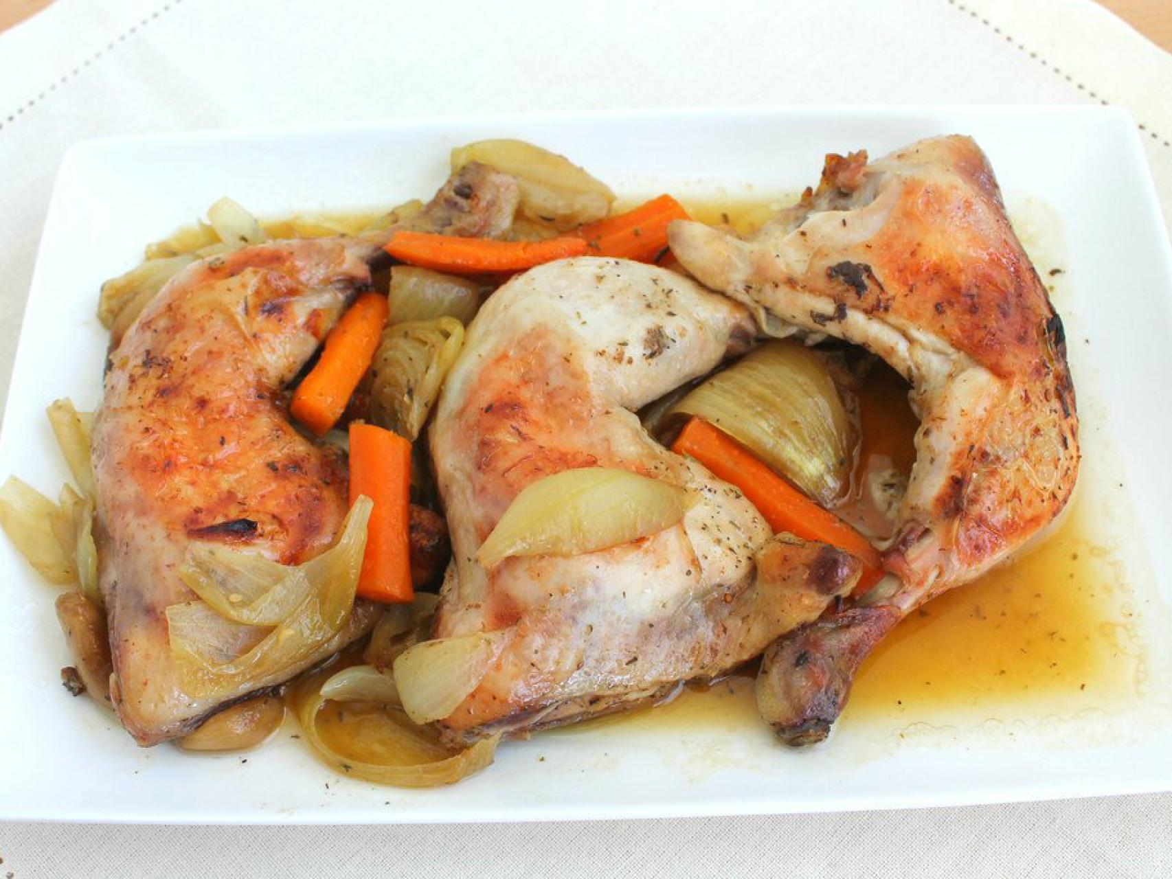 Pollo asado en bolsa