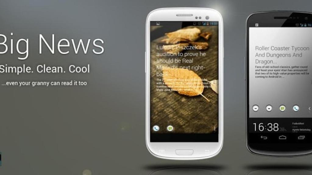 Big News te ofrece tus feeds con estilo y con widget de lockscreen