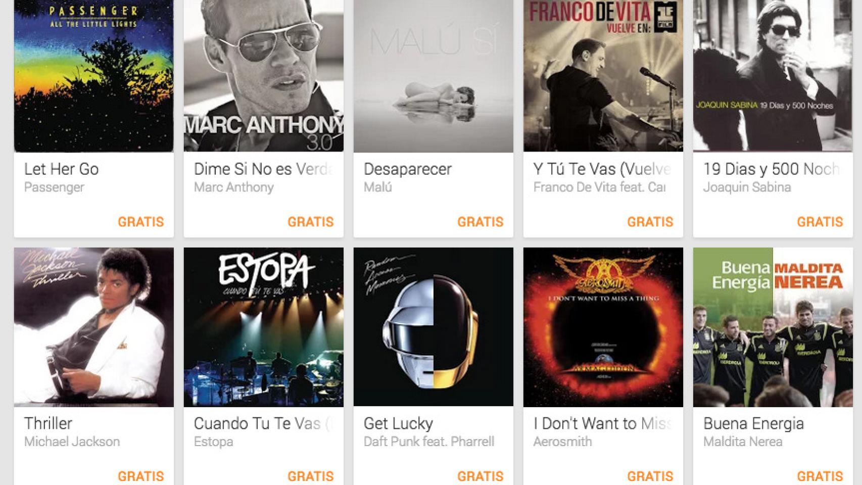 Google Play Music regala Get Lucky, Thriller, Poison y otros grandes clásicos