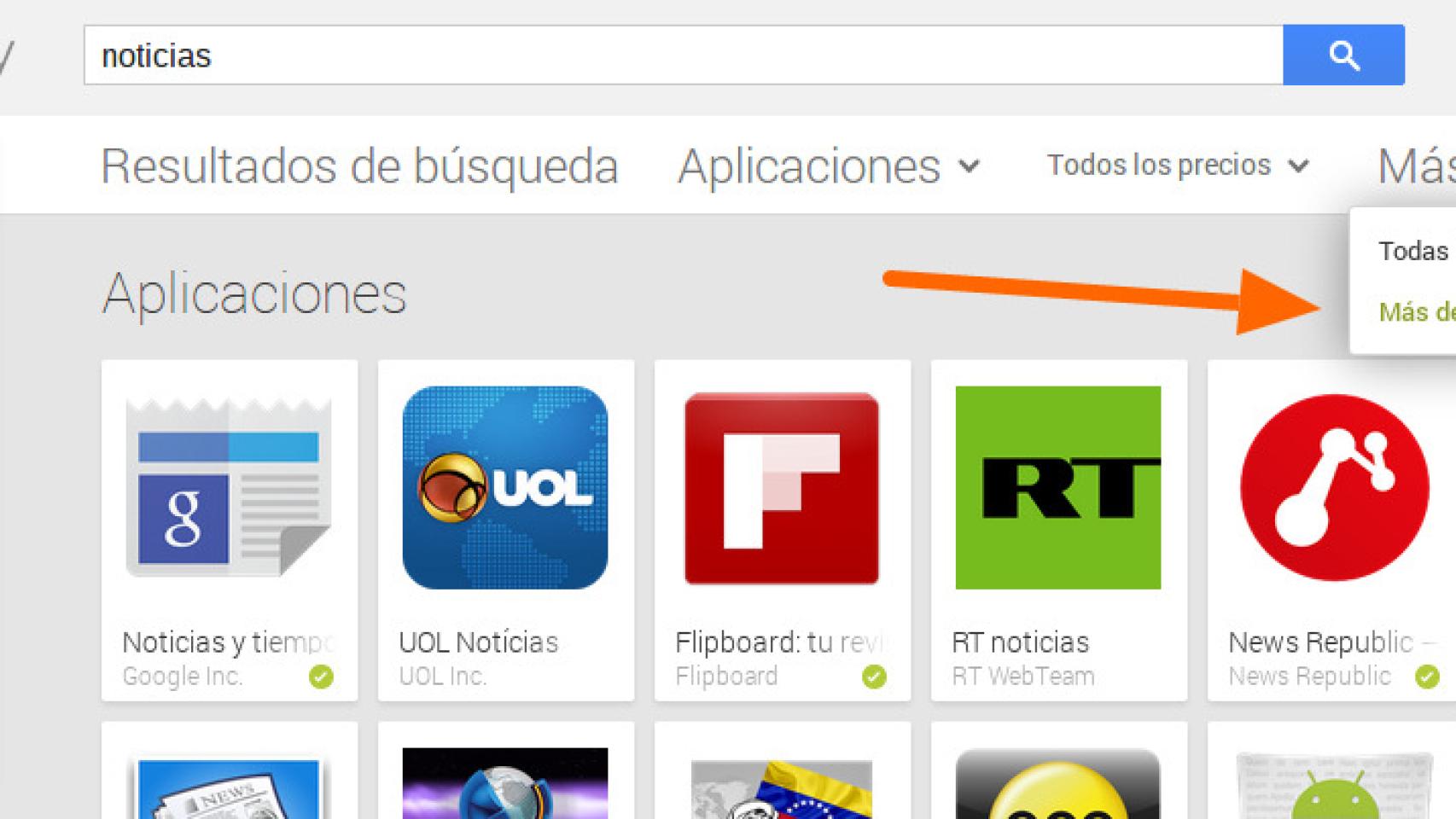 Google Play ya permite limitar las búsquedas a apps con más de 4 estrellas