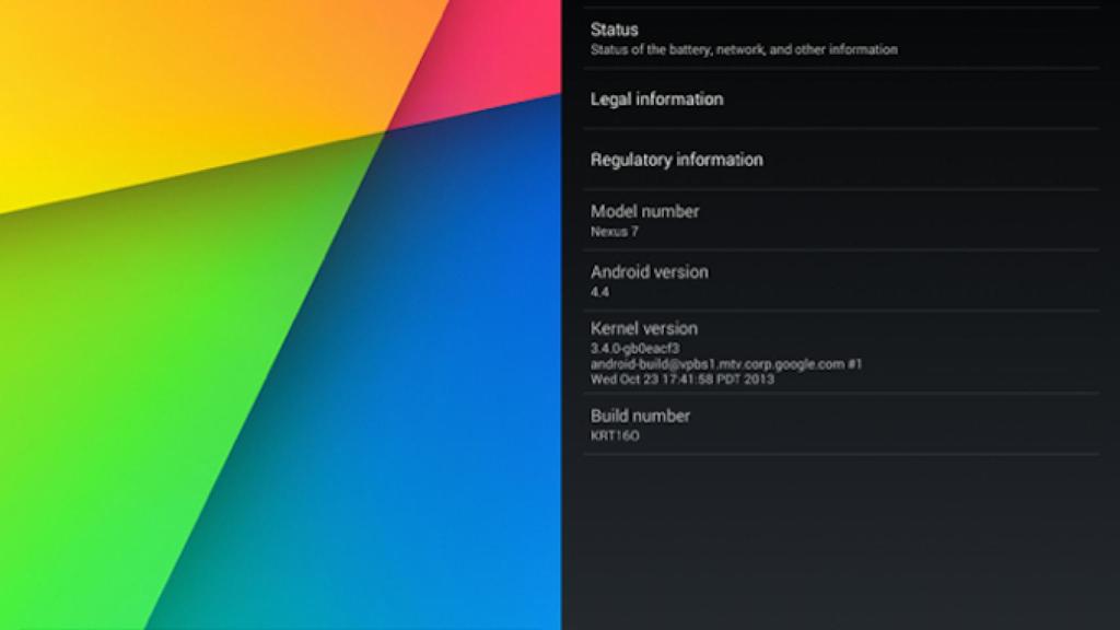 Android 4.4 Kit Kat OTA disponible ya para descargar y flashear en tu Nexus7 2013