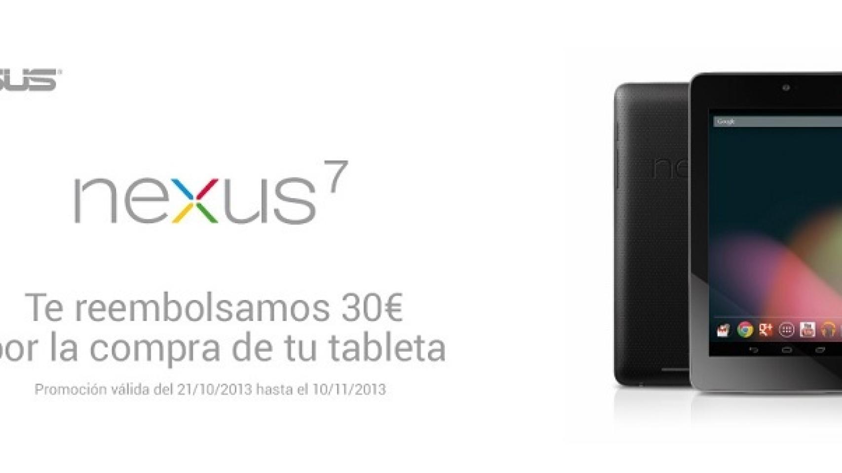 Nexus 7 2012 de 32GB por 169€ y modelo 3G por 239€ gracias a una promoción de Asus