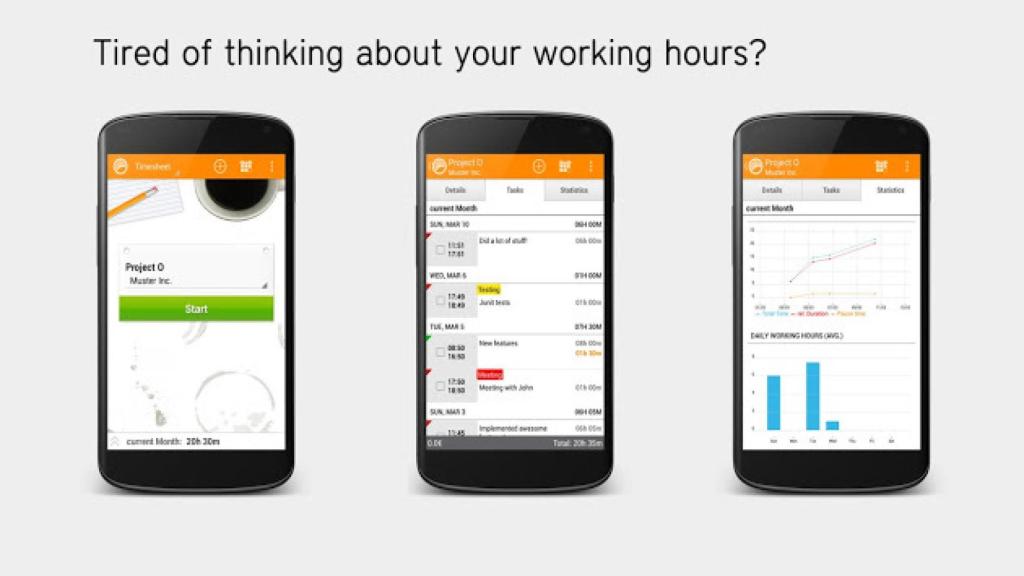 Timesheet para Android, manteniendo un registro horario de nuestro trabajo