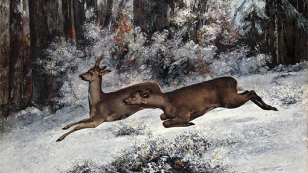 Gustave Courbet: 'Ciervos en el bosque'