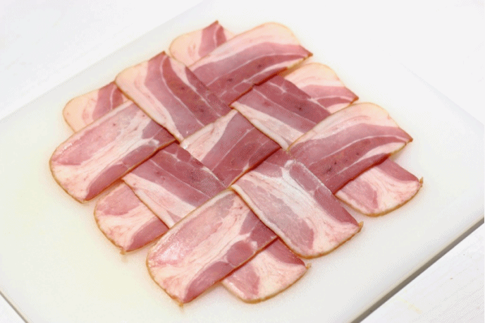 Cestitas de bacon crujiente