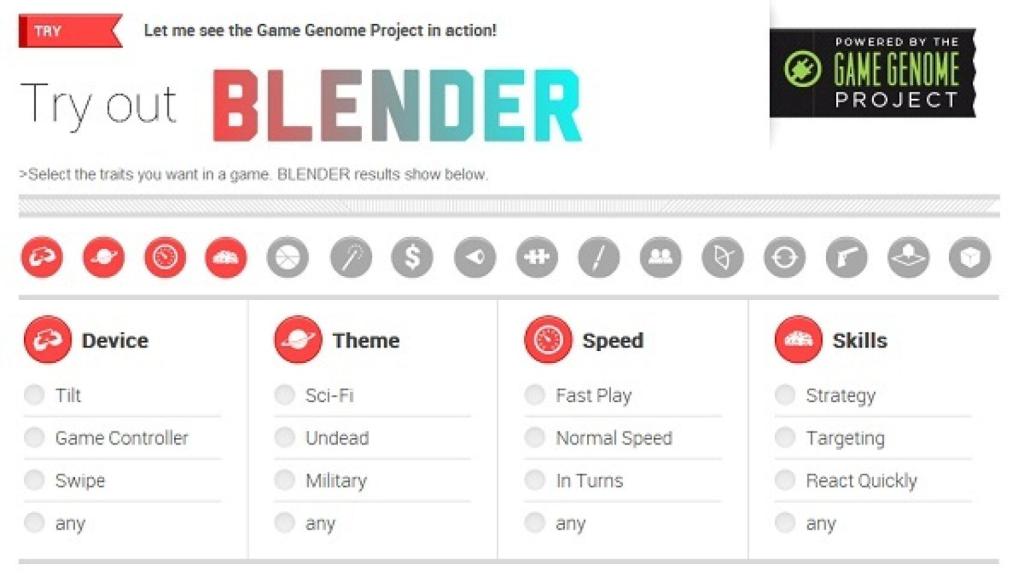 Game Genome Project y Blender: Descubre nuevos juegos que se adapten a tus gustos