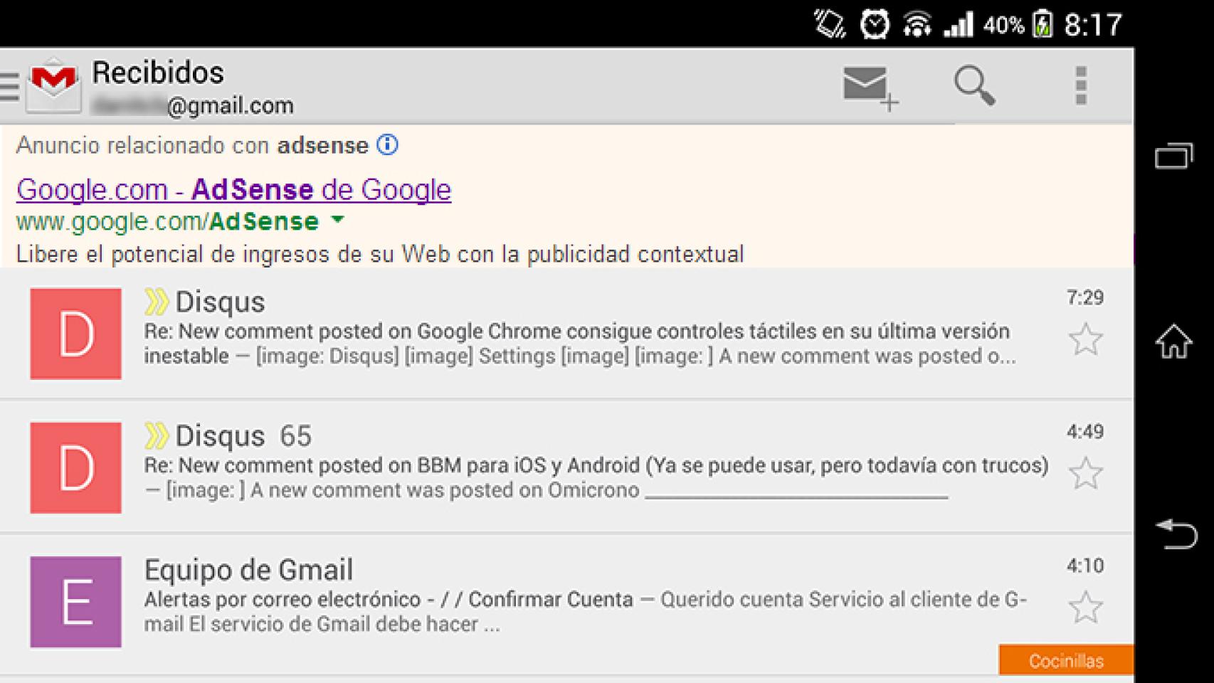 ¿Cómo nos afectará la publicidad de Gmail en Android?