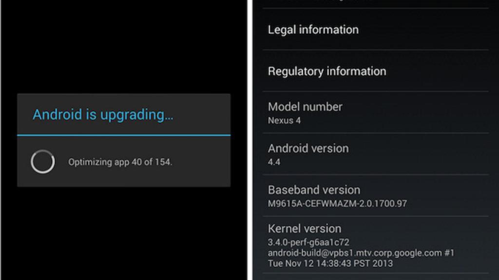 Android 4.4 KitKat OTA para instalar en tu Nexus 7 2013 LTE, Nexus 2012 3G y Nexus 4