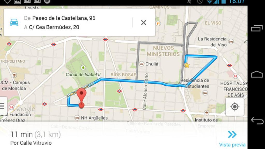 Cómo obtener rutas de un punto del mapa a otro en el nuevo Google Maps