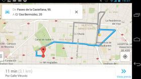 Cómo obtener rutas de un punto del mapa a otro en el nuevo Google Maps