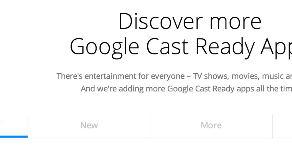 Descubre todas las apps para Chromecast clasificadas en su web oficial