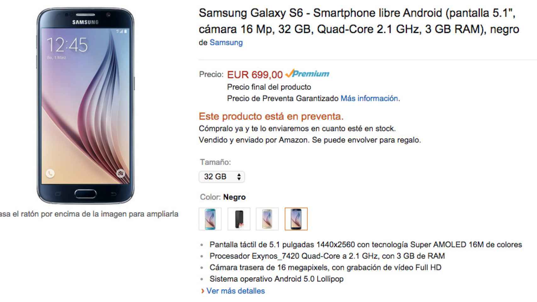 Samsung Galaxy S6 y S6 Edge ya disponibles para comprar