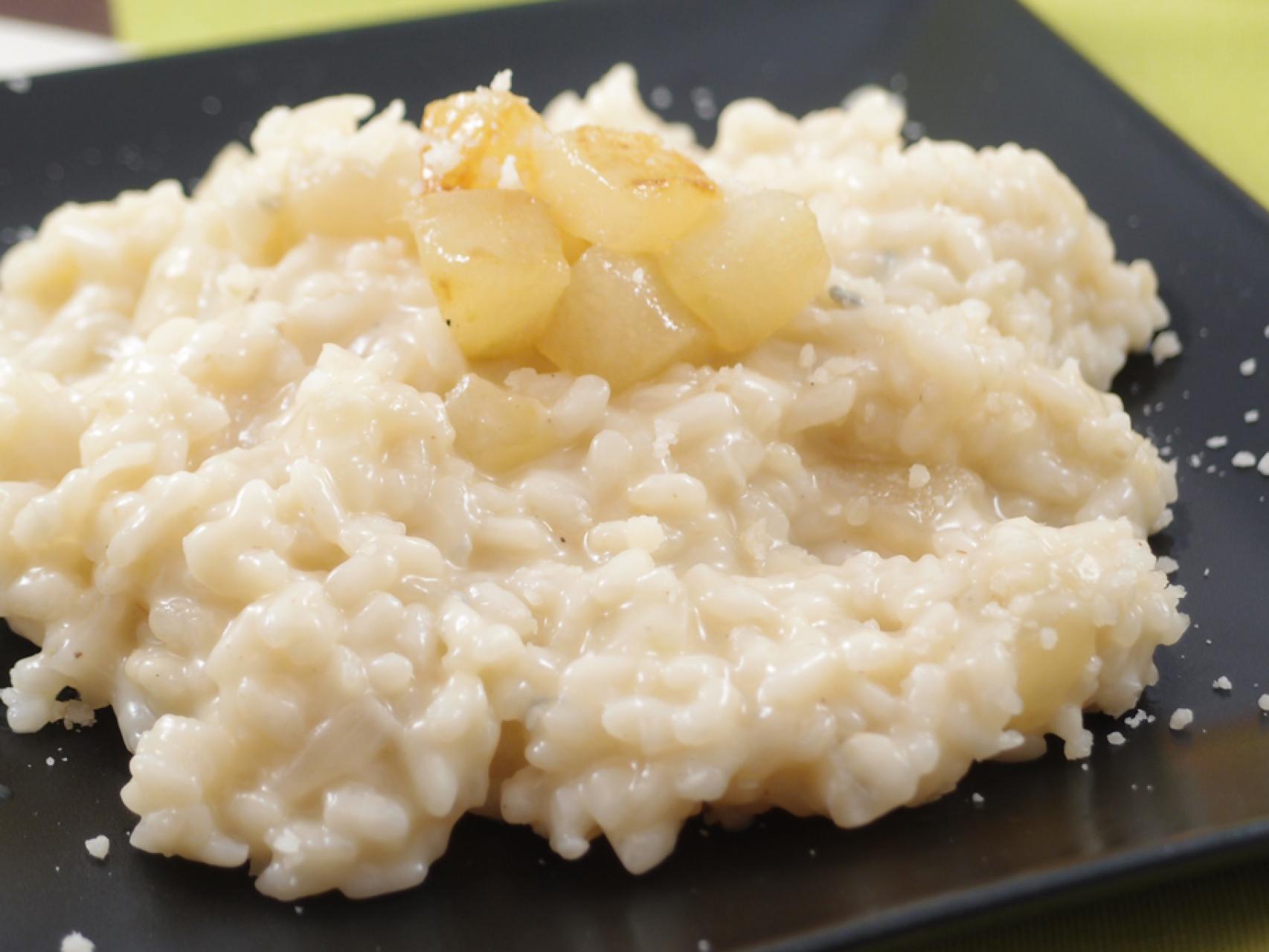 Variaciones del risotto de Gorgonzola y pera