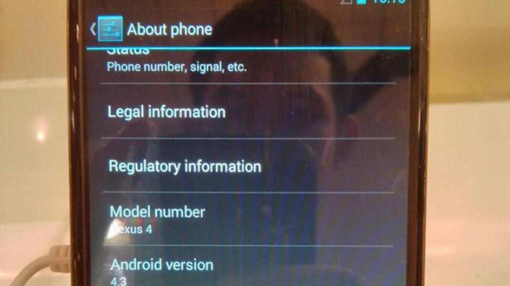 Android 4.3, primeras imágenes en un Nexus 4 filtradas