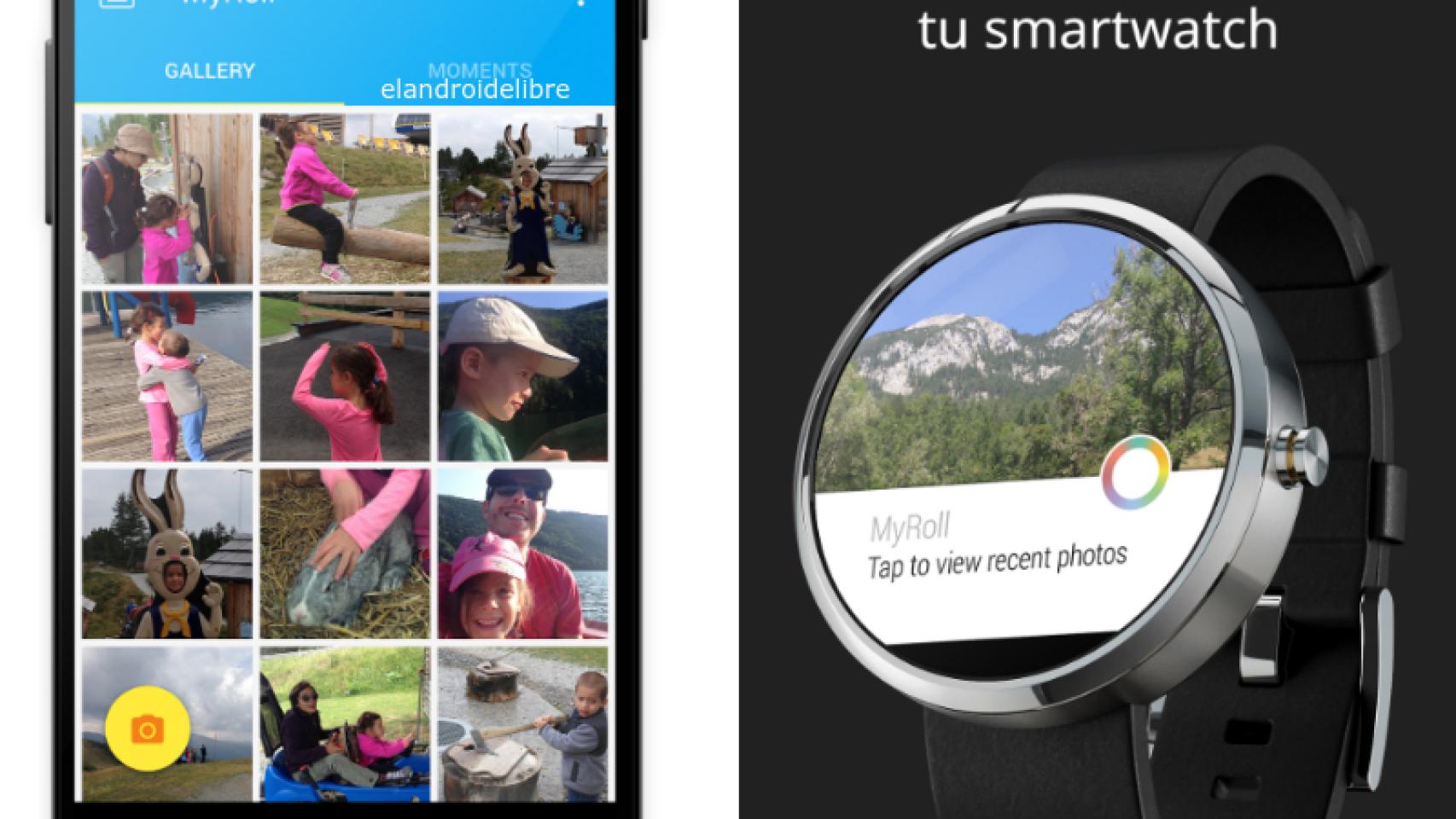 MyRoll, la primera galería de fotos para Android Wear