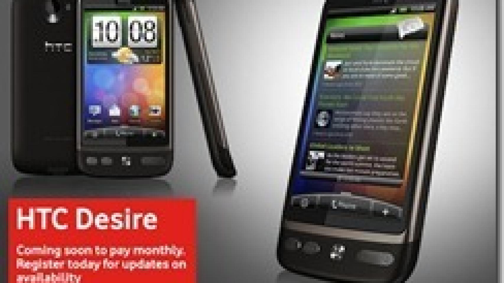 HTC Desire con Vodafone la próxima semana