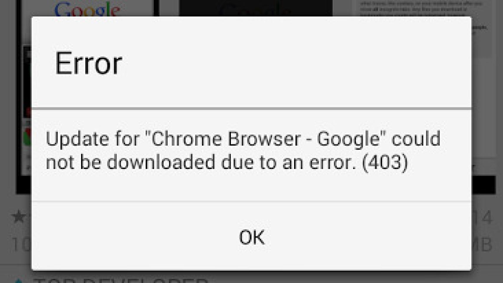 Un error 403 aparece en Google Play al actualizar una aplicación, no estás solo
