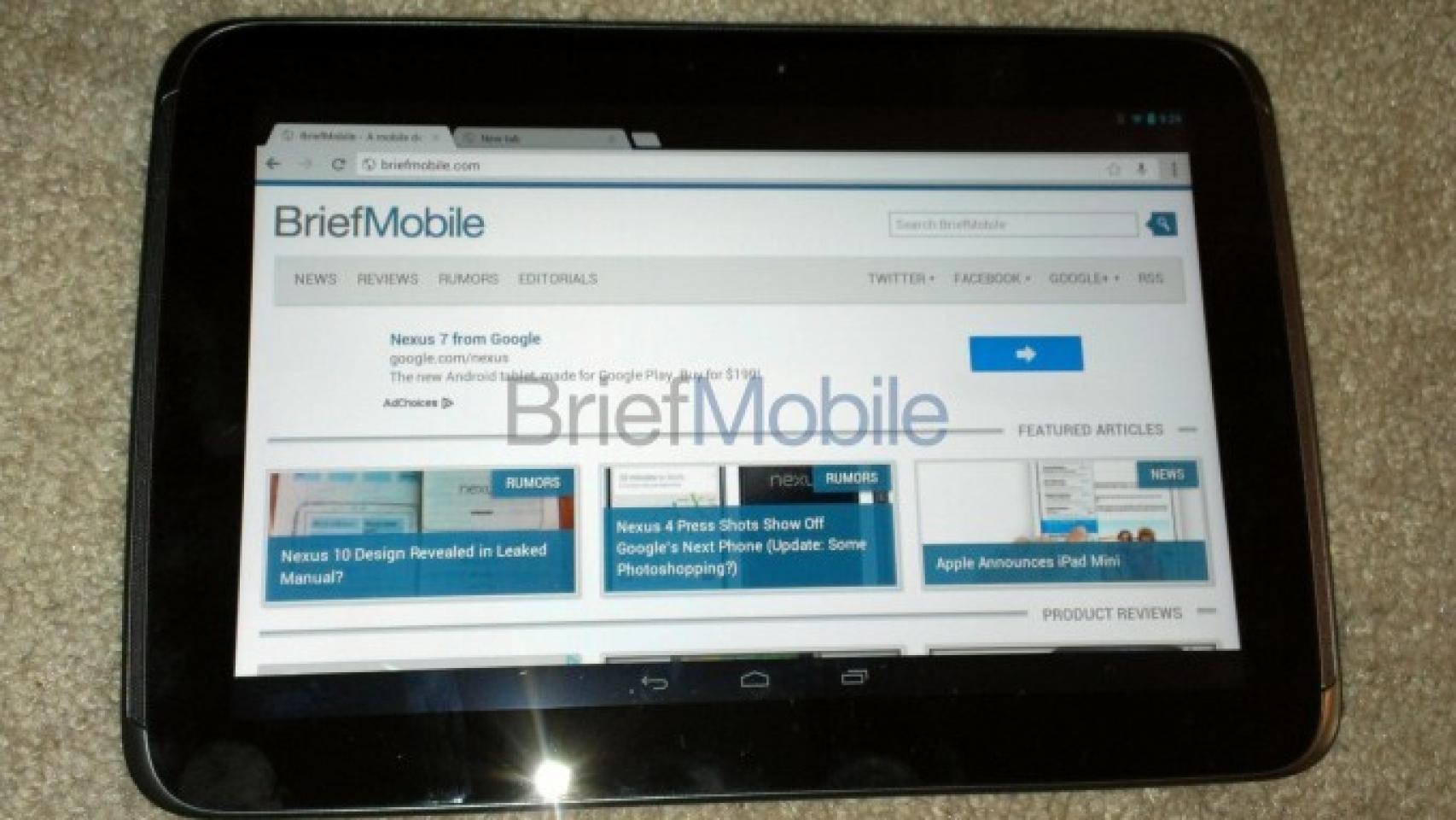 Nexus 10: Primeras imágenes y características filtradas de la tablet de Google y Samsung