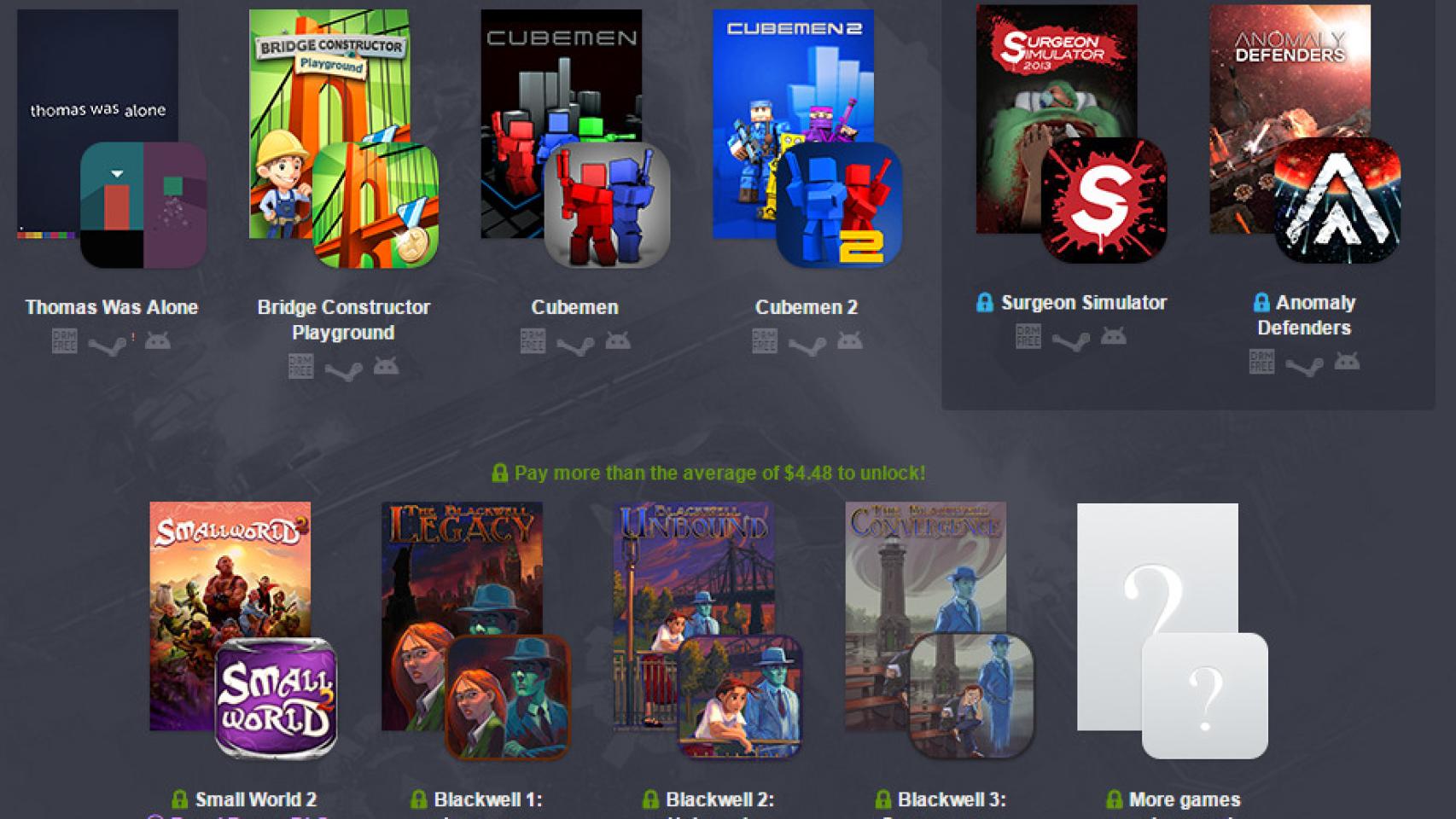 Humble Bundle 11 para Android: Anomaly Defenders, Thomas Was Alone, Surgeon Simulator y más