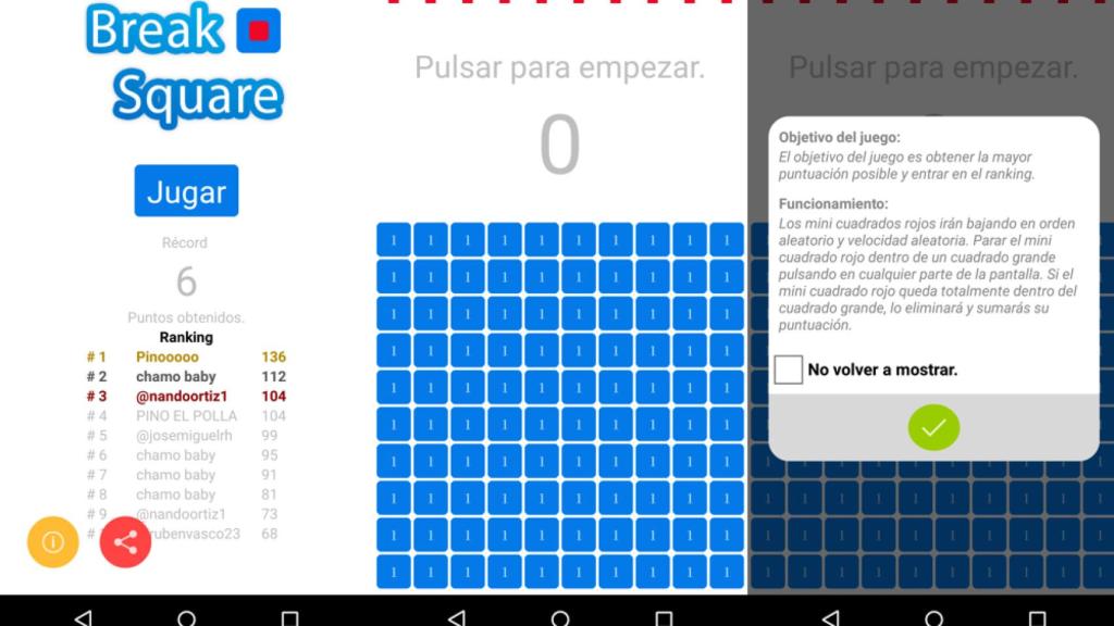 Break Square, una combinación entre juego adictivo y creador insistente